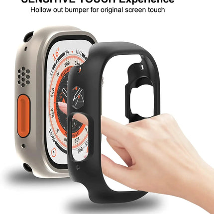 For Apple Watch Series 8 7 Ultra 49Mm Case Hard PC Protective Cover Hollow Frame Bumper for Apple Watch Series 8 7 41Mm 45Mm
