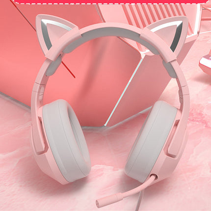 Head-Mounted Gaming Gaming Cute Girls Wired Computer Headset