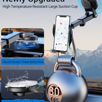 Wireless Car Charger, 15W Fast Wireless Charger for Car Auto-Clamping, Fit Fo...